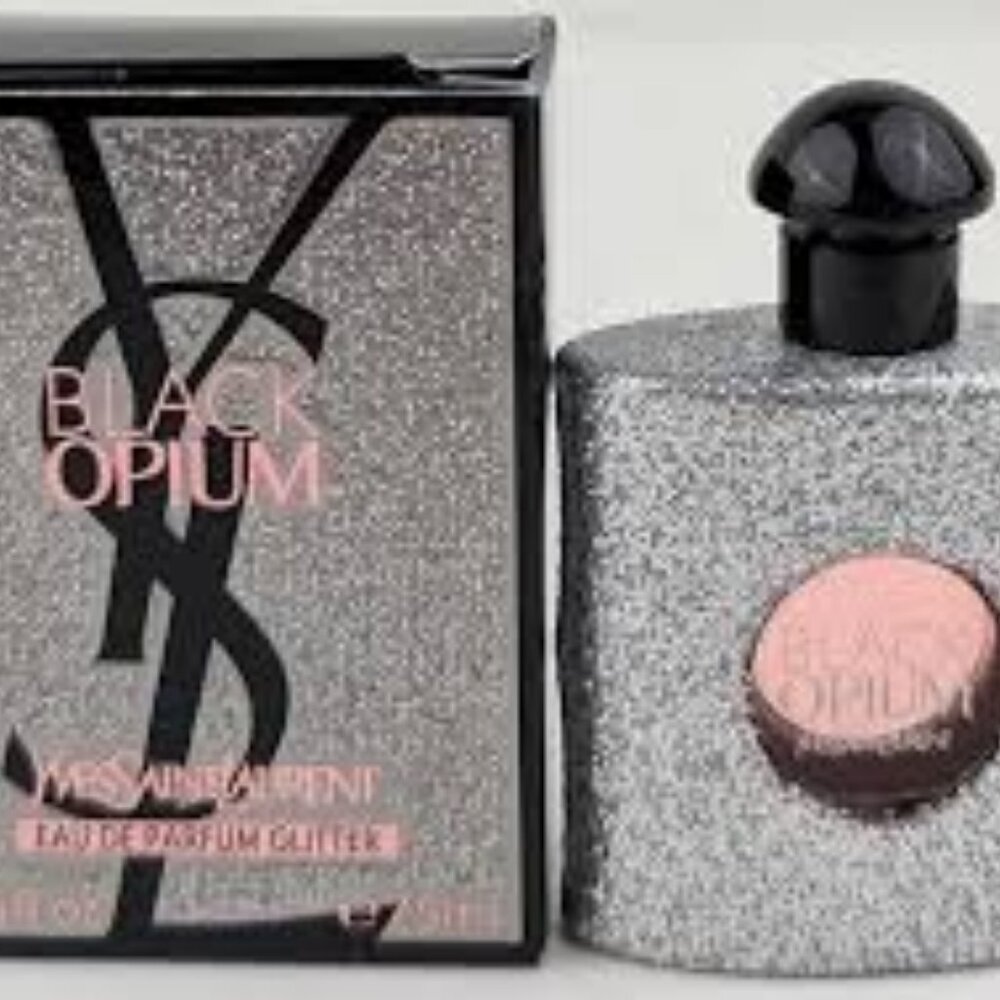 YSL Black Opium Glitter Eau De Parfum, 7.5ml (0.25 Oz) Women's Perfume -2 bottle